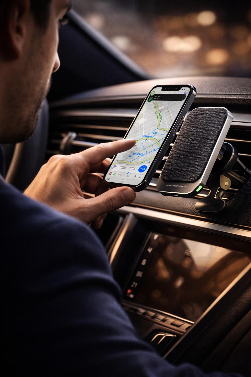 MagDrive™ MagSafe Wireless Car Charger – 15W Fast Magnetic Vent Mount